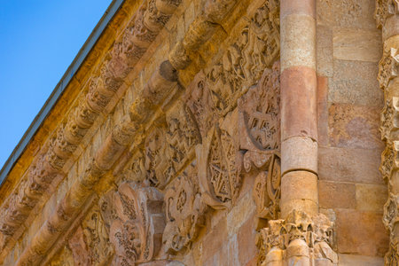 Details of the stone decorations of Great Mosque of Divrigi aka Divrigi Ulucamiiの写真素材