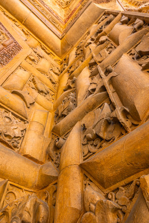 Carved stone decorations of Great Mosque of Divrigi aka Divrigi Ulu Camii in Sivas Turkey