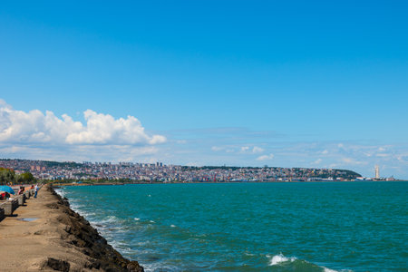 Cityscape of Samsun in Black Sea region of Turkey. Visit Samsun background photo.