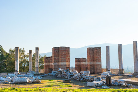 Ruins of the St John Basilica. Selcuk district of Izmir in Turkey. Historical places in Turkey.
