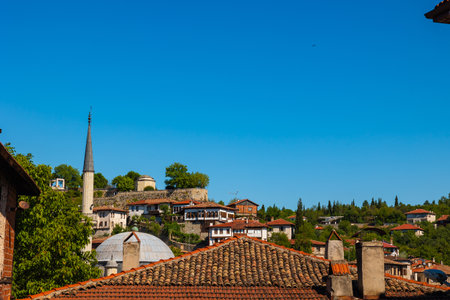 Safranbolu town view with houses and mosques. Visit Safranbolu background photo.の写真素材