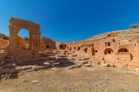 Necropolis of ancient city of Dara in Mardin Turkey.の写真素材