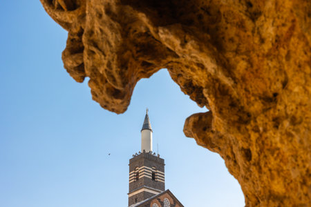 Minaret of Great Mosque of Diyarbakirの写真素材