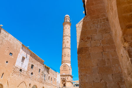 Mardin Ulucamii or Great Mosque of Mardin at daytimeの写真素材