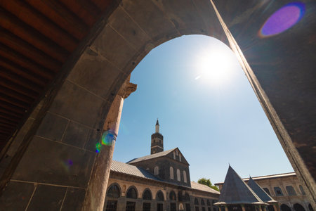 Great Mosque of Diyarbakir at daytime in the summer. Diyarbakir Ulucamii in Turkish.の写真素材