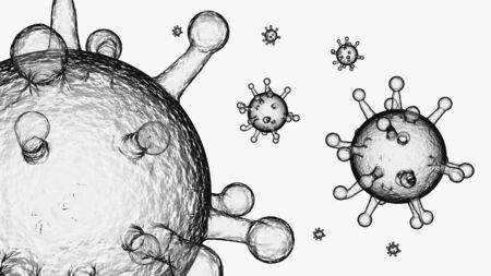 3d Illustration corona virus microbe infectionの写真素材