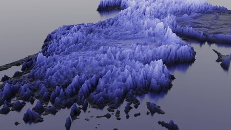 3d illustration Render Cube Crossingの写真素材