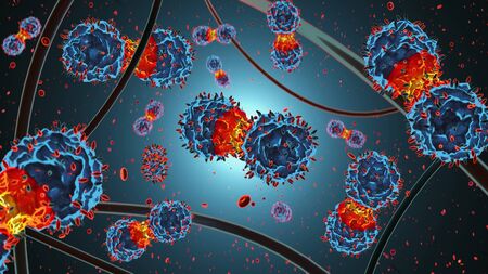 3d Illustration corona virus microbe infection