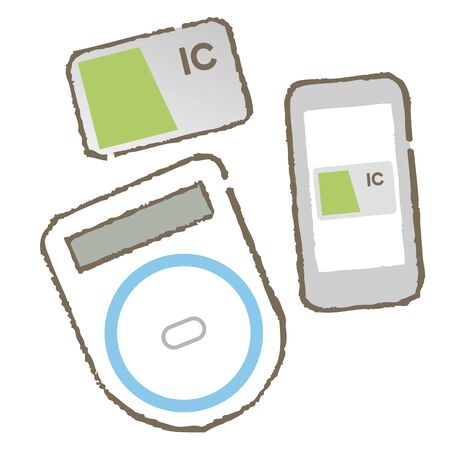 Electronic Money, Card, and Smartphoneのイラスト素材