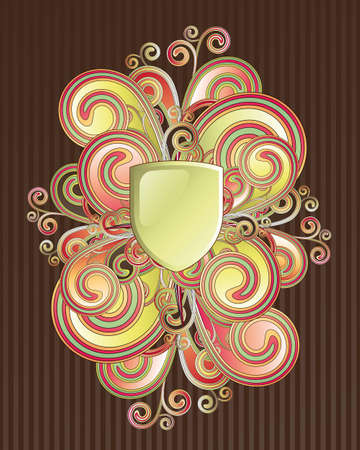 Coat of Arms Flower Swirlのイラスト素材