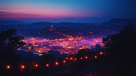 City lights at duskの素材