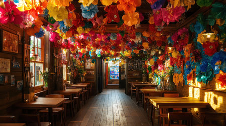 Colorful restaurant interiorの素材