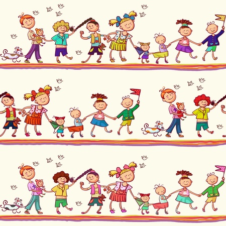 Seamless pattern for kids, magazines , web sites, textile industryのイラスト素材