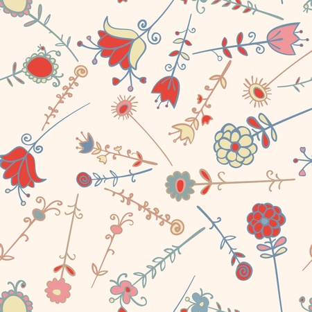 Seamless vector light tone flowers patternのイラスト素材