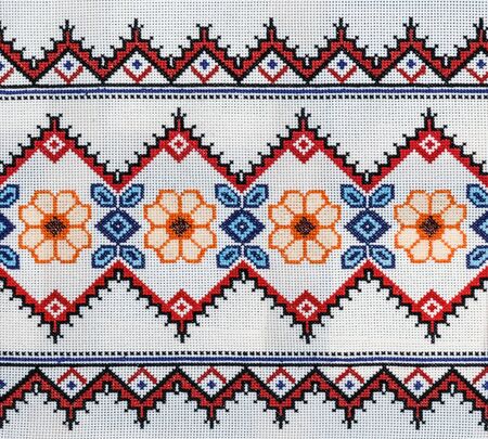 Belarusian national embroidery, towel 
