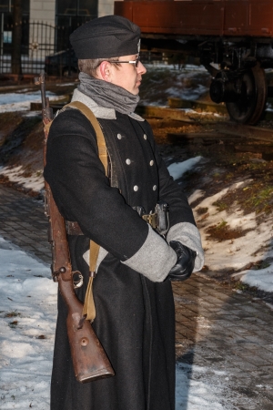 German military personnel  Historical reconstruction Vitebsk, Belarus in December 2013のeditorial素材