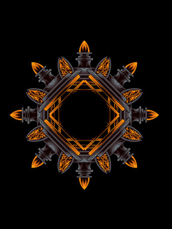 Beautiful carved decorative ornaments Vector design for elementsのイラスト素材