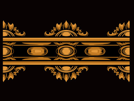 classic style ornament vector design for elements, editable colorsのイラスト素材