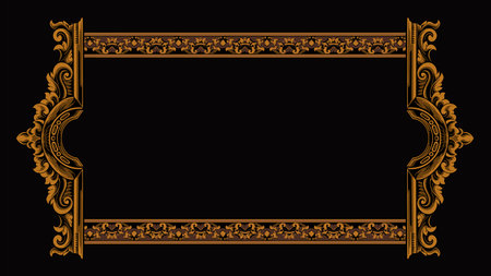 classic and luxury style wedding invitation vector designのイラスト素材