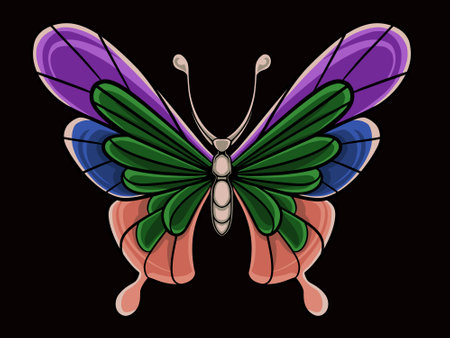 Beautiful butterfly vector design for elementsのイラスト素材