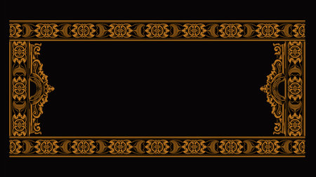 classic and luxury style wedding invitation vector designのイラスト素材