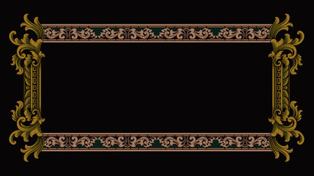 classic and luxury style wedding invitation vector designのイラスト素材