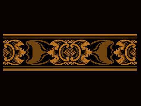 classic style engraving vector ornament design for elements, color editableのイラスト素材