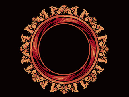 Beautiful carved decorative ornaments Vector design for elementsのイラスト素材