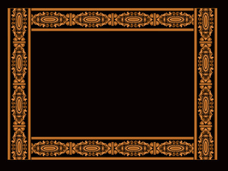 classic style frame vector design with fancy carved ornamentのイラスト素材