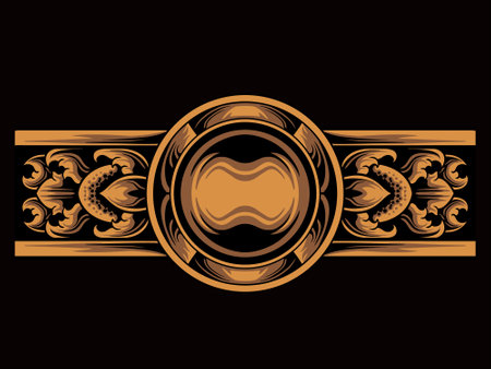 Retro vintage heraldic design elementsのイラスト素材