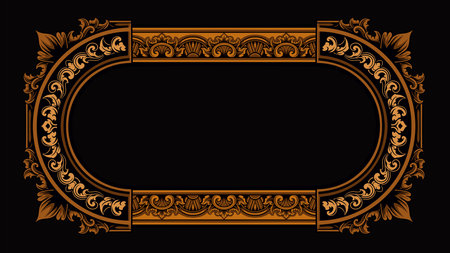 Luxury classic style engraved frame vector designのイラスト素材
