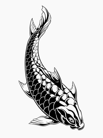 fish line art vectorのイラスト素材