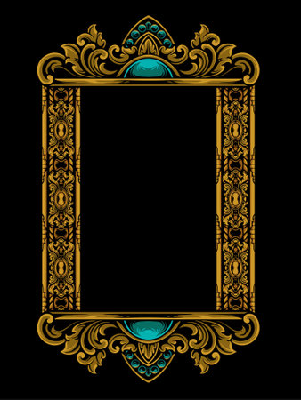 Frame ornament vintage classic element decorationの写真素材