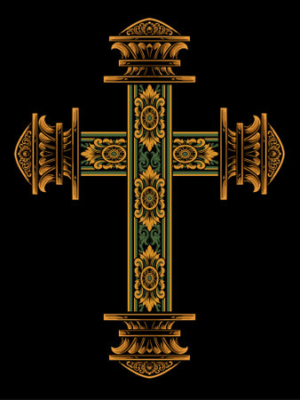 Christian cross vectorのイラスト素材