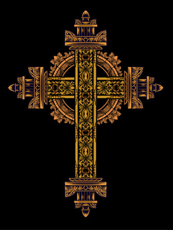 Christian cross vectorのイラスト素材