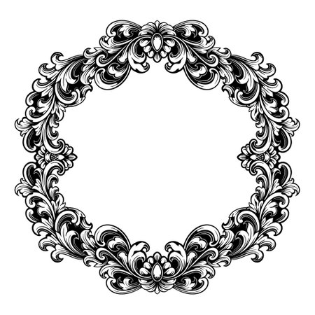 Frame ornament vintage classic element decorationのイラスト素材