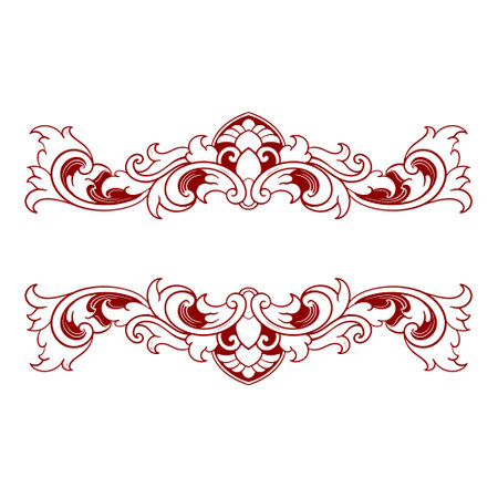 Frame ornament vintage classic element decorationのイラスト素材