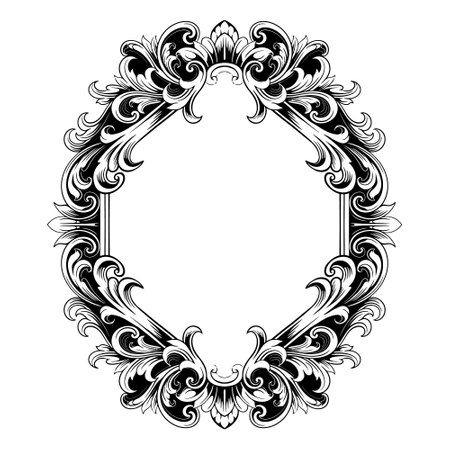 Frame ornament vintage classic element decorationのイラスト素材