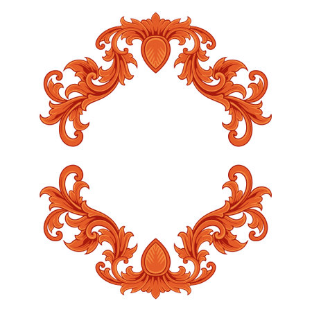 Frame ornament vintage classic element decorationのイラスト素材