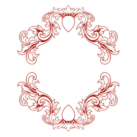 Frame ornament vintage classic element decorationのイラスト素材