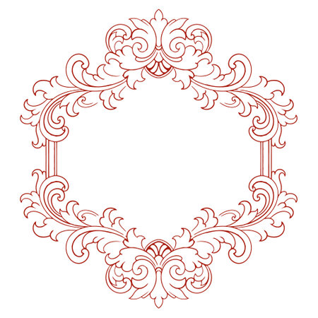 Frame ornament vintage classic element decorationのイラスト素材