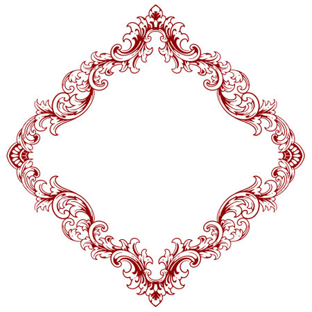 Frame ornament vintage classic element decorationのイラスト素材