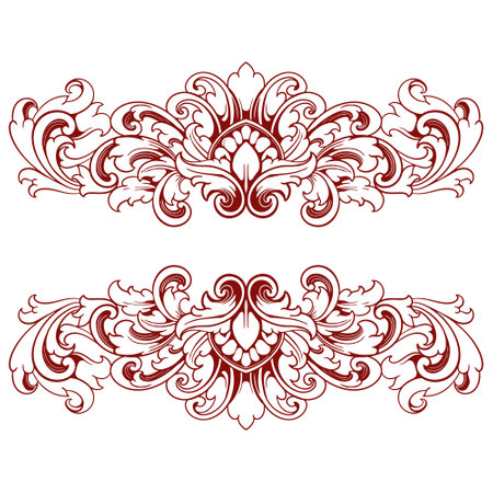 Frame ornament vintage classic element decorationのイラスト素材