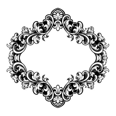 Frame ornament vintage classic element decorationのイラスト素材