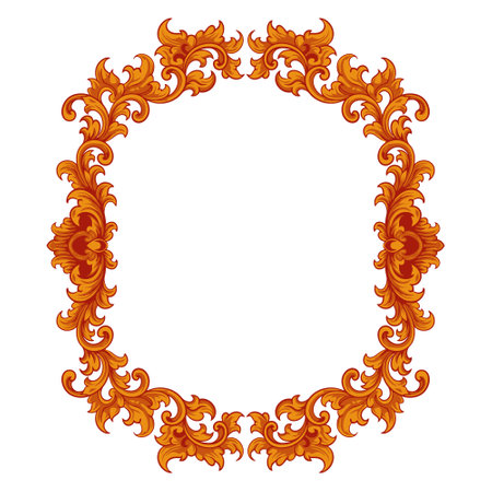 Frame ornament vintage classic element decorationのイラスト素材