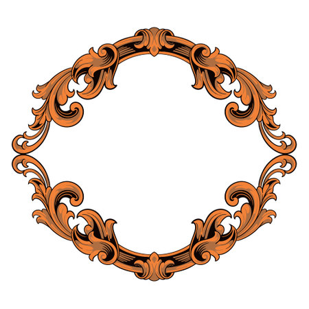 Frame ornament vintage classic element decorationのイラスト素材