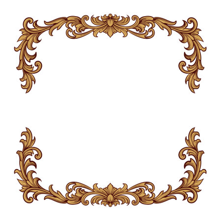 Frame ornament vintage classic element decorationのイラスト素材