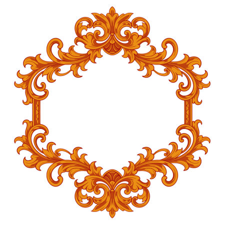 Frame ornament vintage classic element decorationのイラスト素材