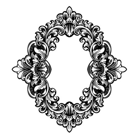 Frame ornament vintage classic element decorationのイラスト素材