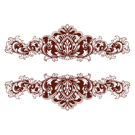 Frame ornament vintage classic element decorationのイラスト素材